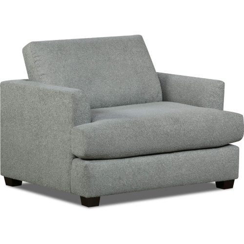 Jill Accent Chair & 1/2 in Nickel Grey Chenille Fabric